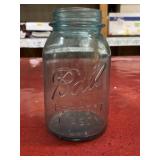 Vintage blue tinted glass Ball Perfect Mason Jar