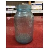 Vintage blue tinted glass Ball Perfect Mason Jar