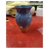 Signed and numbered 6.5 inch glazed pottery