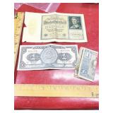 Mixed lot old paper money Germany 1922, Mexico