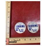 2 Vintage 1966 Sebring pins
