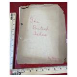 Vintage school project on the british isles
