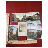 6 vintage post cards with writing