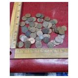 Mixed foreign coins and tokens