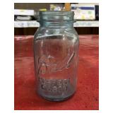 Vintage blue tinted glass Ball Perfect Mason Jar