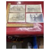 4 vintage real photo postcards