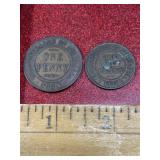 1921 & 1924 British coins George V