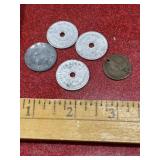 Vintage sales tax tokens and Canada coin