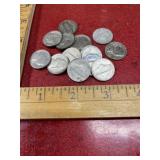 1940s .35 silver nickels each weighing .84 oz