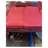 Misc Table coverings, 2 red plastic and one red