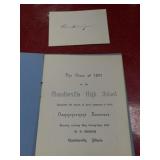 Antique Class of 1901 High school commencement