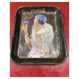 10.5 x 13 metal Coca-Cola tray, rust present