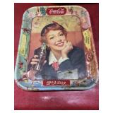 10.5 x 13 metal Coca-Cola tray rust present