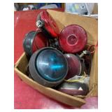 Box lot old lights and wires unsearched and