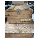 Vintage empty Army wooden crate 16x18x12