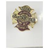 45 year service pin Mountain View volunteer fire