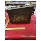 Military cartridge can full of empty brass