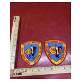 2 vintage indian head fire dept. patches