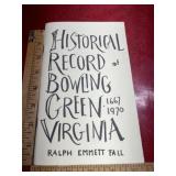 Historical Record of Bowling Green Virginia