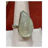 .925 silver ring with opalescent stone size 8.5