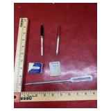 Vintage letter opener and vintage pens with leads