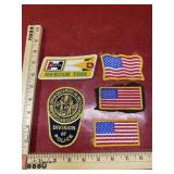 5 vintage miscellaneous patches