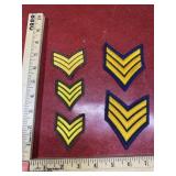 5 Vintage embroidered three-stripe gold/yellow