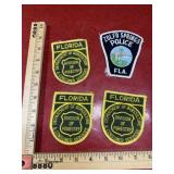 4 vintage Florida forestry/police patches