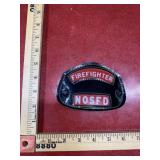 Vintage firefighter helmet shield