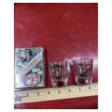 Sealed Jack Daniels playing cards & 2 Jack Daniels