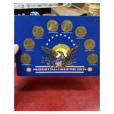 Vintage presidential collector coins cardboard