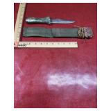 Vintage knife and handmade sheath, knife handle