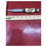 Vintage knife with faux horn / antler handle