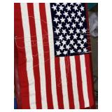 36 x 58 unfinished crocheted American flag blanket