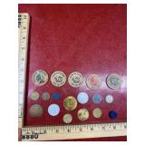 Vintage world coins and tokens
