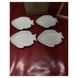 Four Pier1 fish plates each measures 7x9