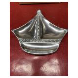 Metal sailboat trivet made in India