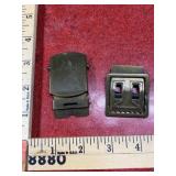 2 vintage brass belt buckles