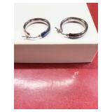 Marked .950 MILOR ITALY hoop pierced earrings