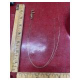 Gold tone 28-inch necklace with zipper style