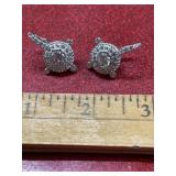 .925 silver vintage Judith Ripka pierced earrings