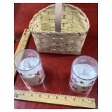 Vintage childrens basket with 2 Fourth of july