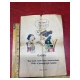 Vintage comic greeting card