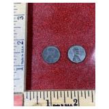 2 vintage 1943 steel pennies
