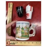 Bunny porcelain mug with 2 liquor items