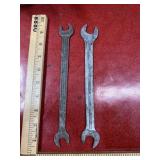 2 vintage snap-on open ended wrenches