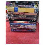 Box lot DVD movies, many new sealed,