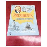 1964 vintage coloring book presidents of the US