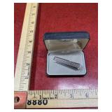Vintage Anson silver tone tie clip in box