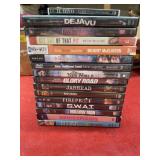 Box lot DVD movies, many new sealed,
